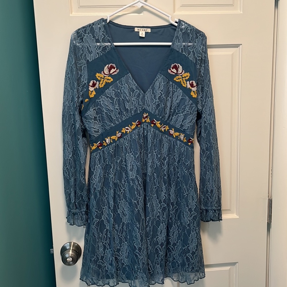 Boho Lace Mini Dress